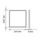 Led panel τετράγωνο 60x60 ισχύος 50W 3000k θερμό λευκό φως 4000lm λευκό χρώμα