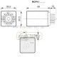 Ρελέ τύπου λυχνίας 10A CARLO GAVAZZI RCP11003 3C/O 230V AC 11 ποδιών με κλειδί συγκράτησης & LED