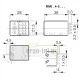 Μικρορελέ τετράγωνο 6A 4C/O CARLO GAVAZZI RMIA45 24V DC 14 ποδιών με ενσωματωμένο LED