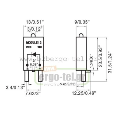 Δίοδος με LED 6-24VDC για ρελέ RELPOL ΜL024