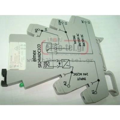 Κλεμορελέ μονό 240VDC/AC 1CO SR240 ELMEX