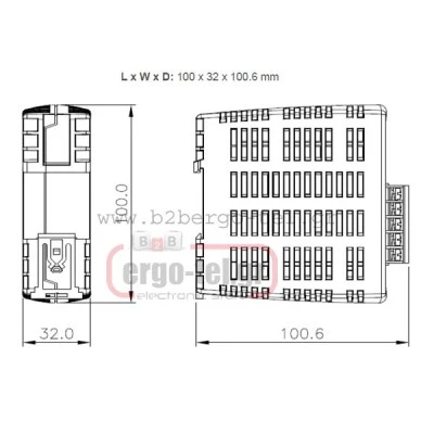Τροφοδοτικό ράγας DRP1215 με είσοδο 85-265VAC & έξοδο 1.25A 12VDC 15W DELTA ELECTRONICS