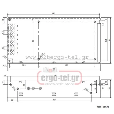 Τροφοδοτικό 145W Q.W. S-145-12 με τροφοδοσία 115-230VAC & έξοδο 12A 12VDC