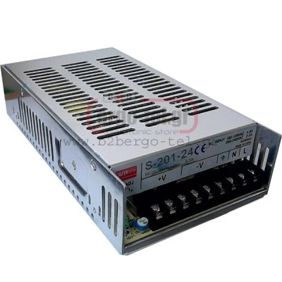 Τροφοδοτικό 200W Q.W. S-200-24 με τροφοδοσία 115-230VAC & έξοδο 8,3A 24VDC