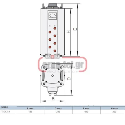 Ρυθμιστής τάσης TDGC2-3 τριφασικός 0-430V ισχύς εξόδου 3KVA ρεύμα 4A SIMIN