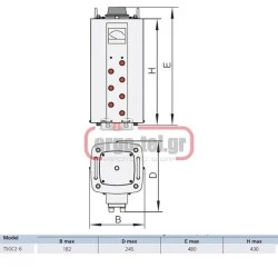 Ρυθμιστής τάσης TDGC2-6 τριφασικός 0-430V ισχύς εξόδου 6KVA ρεύμα 8A SIMIN