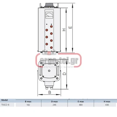 Ρυθμιστής τάσης TDGC2-6 τριφασικός 0-430V ισχύς εξόδου 6KVA ρεύμα 8A SIMIN