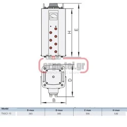 Ρυθμιστής τάσης TDGC2-15 τριφασικός 0-430V ισχύς εξόδου 15KVA ρεύμα 20A SIMIN