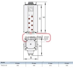 Ρυθμιστής τάσης TDGC2-20 τριφασικός 0-430V ισχύς εξόδου 20KVA ρεύμα 27A SIMIN