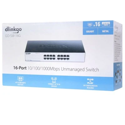 Μεταγωγέας δικτύου DESKTOP SWITCH D-LINK GO-SW-16G με 16ΘΥΡΕΣ GIGABIT ETHERNET 10/100/1000Mbps