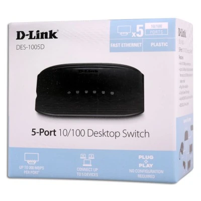 Μεταγωγέας δικτύου 5-Port Fast Ethernet 10/100 D-LINK DES-1005D Unmanaged Desktop Switch