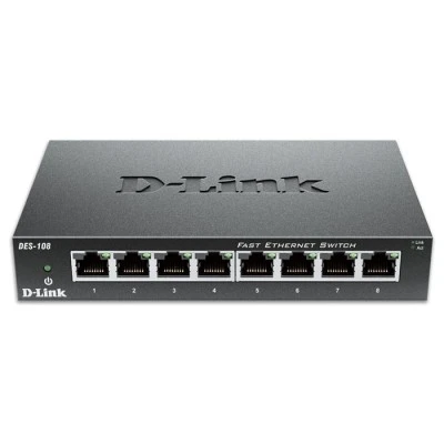 Μεταγωγέας δικτύου D-LINK DES-108 8-Port Fast Ethernet Unmanaged Desktop Switch