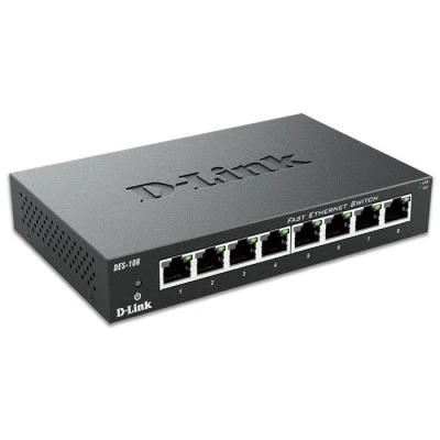 Μεταγωγέας δικτύου D-LINK DES-108 8-Port Fast Ethernet Unmanaged Desktop Switch