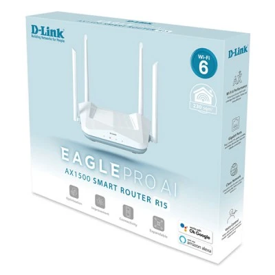 Smart Router EAGLE PRO AI AX1500 R15 με τέσσερις σταθερές εξωτερικές κεραίες