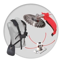 Θαμνοκοπτικό βενζίνης MIYAKE KW 520 D 2.00Hp 1472W 6500RPM με δίσκο κοπή 40 δοντιών