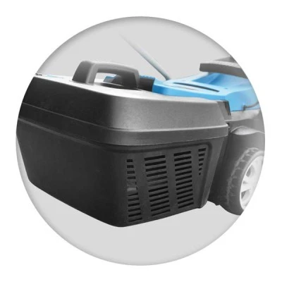 Χλοοκοπτική ηλεκτρική μηχανή PLUS XL 1400W με πλαστικό κάδο 35L και ένδειξη πληρότητας