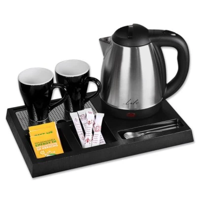 Δίσκος καλωσορίσματος LIFE Welcome με inox βραστήρα 1.2L 1800W και 2 κούπες Δίσκος καλωσορίσματος LIFE Welcome με inox βραστήρα 1.2L 1800W και 2 κούπες