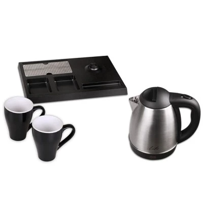 Δίσκος καλωσορίσματος LIFE Welcome με inox βραστήρα 1.2L 1800W και 2 κούπες Δίσκος καλωσορίσματος LIFE Welcome με inox βραστήρα 1.2L 1800W και 2 κούπες