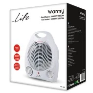 Αερόθερμο LIFE WARMY 1000W/2000W 230V 50Hz με ενδεικτική λυχνία λειτουργίας και πρακτική λαβή