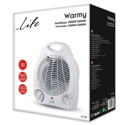 Αερόθερμο LIFE WARMY 1000W/2000W 230V 50Hz με ενδεικτική λυχνία λειτουργίας και πρακτική λαβή