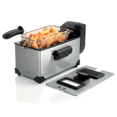 Ανοξείδωτη φριτέζα 3L 2200W 230V LIFE Friteza με ρυθμιζόμενο θερμοστάτη και λυχνία ελέγχου
