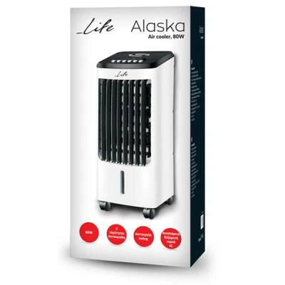 Air cooler με λειτουργία ψύξης μέσω εξάτμισης νερού LIFE Alaska 80W 220V 50Hz για χώρους έως 25τ.μ.