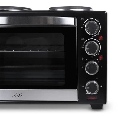 Ηλεκτρικό κουζινάκι LIFE 38L 3200W 230V 50/60Hz με κυκλοφορία θερμού αέρα και 2 εστίες