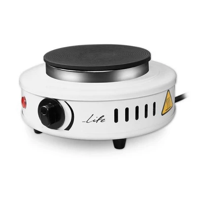 Επιτραπέζια ηλεκτρική εστία LIFE MATAKI 500W με ρυθμιζόμενο θερμοστάτη & προστασία υπερθέρμανσης