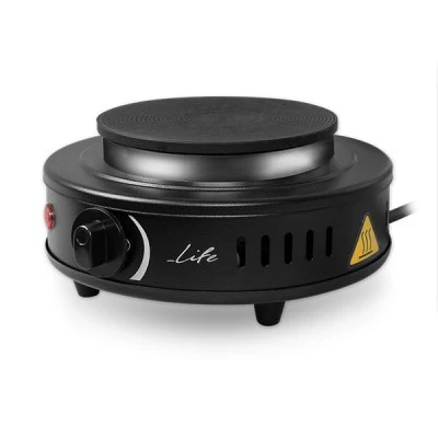 Επιτραπέζια ηλεκτρική εστία LIFE MATAKI Black 500W 220-240V με αντιολισθητικά ποδαράκια