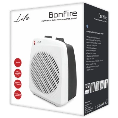 Αερόθερμο με βαθμό προστασίας IP21 LIFE BONFIRE 2000W με προστασία από υπερθέρμανση