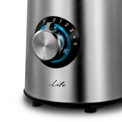 Μπλέντερ με γυάλινη κανάτα LIFE VELOCE 1.5L 800W με διακόπτη λειτουργίας και φωτισμό LED