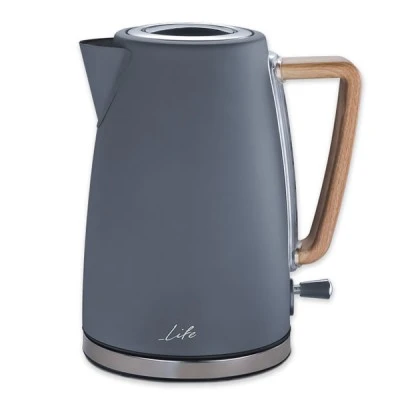 Premium design βραστήρας LIFE RITZ Grey 1.7L 2200W σε γκρι χρώμα με προστασία υπερθέρμανσης Premium design βραστήρας LIFE RITZ Grey 1.7L 2200W σε γκρι χρώμα με προστασία υπερθέρμανσης