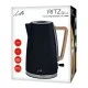 Premium design βραστήρας LIFE RITZ Black 1.7L 2200W με περίβλημα σε μαύρο soft-touch χρώμα