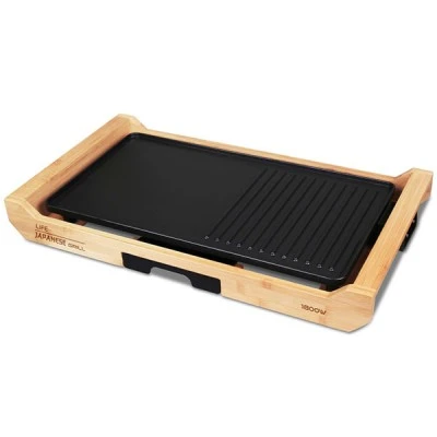 Ηλεκτρική γκριλιέρα LIFE JAPANESE GRILL Teppanyaki 1800W με πλαίσιο από bamboo Ηλεκτρική γκριλιέρα LIFE JAPANESE GRILL Teppanyaki 1800W με πλαίσιο από bamboo