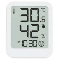 Ψηφιακό θερμόμετρο και υγρόμετρο LIFE CONTEMPO WHITE με ευκρινή LCD οθόνη εσωτερικού χώρου