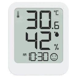 Ψηφιακό θερμόμετρο και υγρόμετρο LIFE CONTEMPO WHITE με ευκρινή LCD οθόνη εσωτερικού χώρου