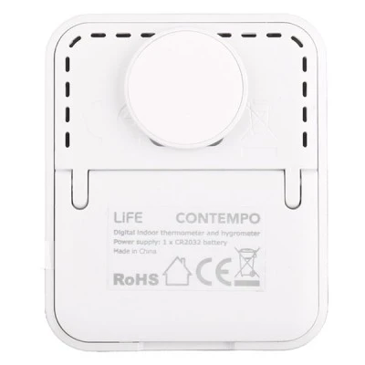 Ψηφιακό θερμόμετρο και υγρόμετρο LIFE CONTEMPO WHITE με ευκρινή LCD οθόνη εσωτερικού χώρου Ψηφιακό θερμόμετρο και υγρόμετρο LIFE CONTEMPO WHITE με ευκρινή LCD οθόνη εσωτερικού χώρου
