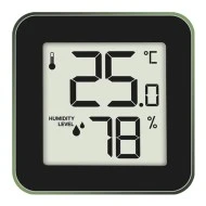 Ψηφιακό θερμόμετρο και υγρόμετρο LIFE ALU MINI TERRA εσωτερικού χώρου σε cedar green χρώμα