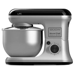 Κουζινομηχανή LIFE Sous Chef GALLERY 1200W με inox κάδο μίξης 5L σε μαύρο-γκρι χρώμα