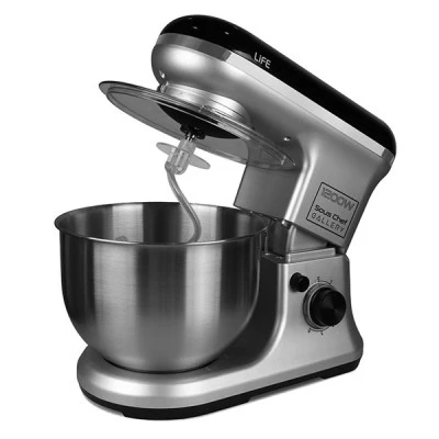 Κουζινομηχανή LIFE Sous Chef GALLERY 1200W με inox κάδο μίξης 5L σε μαύρο-γκρι χρώμα