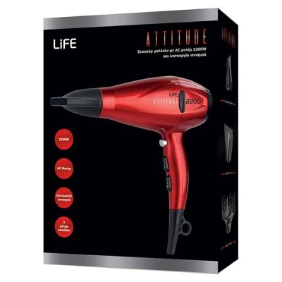 Σεσουάρ μαλλιών LIFE ATTITUDE με AC μοτέρ 2200W και λειτουργία ιονισμού