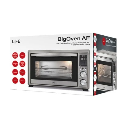 Φριτέζα αέρος & ηλεκτρικό φουρνάκι 2 σε 1 30L 1800W με ψηφιακή οθόνη λειτουργία επαναθέρμανσης και απόψυξης