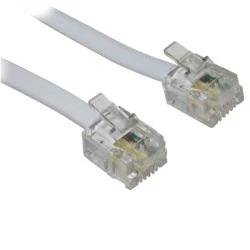 Καλώδιο τηλεφώνου 20m POWERTECH CAB-T028 RJ11 6P4C CCA σε λευκό χρώμα