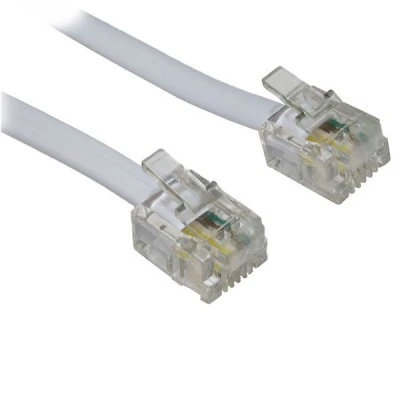 Καλώδιο τηλεφώνου 20m POWERTECH CAB-T028 RJ11 6P4C CCA σε λευκό χρώμα