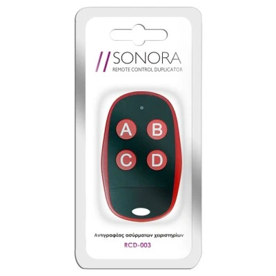 Αντιγραφέας ασύρματων χειριστηρίων SONORA RCD-003 4 εντολών 433.92MHZ με μεγάλα πλήκτρα