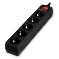 Πολύπριζο 5 θέσεων SONORA PSB501 3500W 16A με διακόπτη ON/OFF και καλώδιο 1.5m σε μαύρο χρώμα