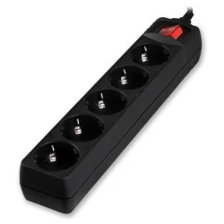 Πολύπριζο 5 θέσεων SONORA PSB501 3500W 16A με διακόπτη ON/OFF και καλώδιο 1.5m σε μαύρο χρώμα