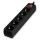 Πολύπριζο 5 θέσεων SONORA PSB501 3500W 16A με διακόπτη ON/OFF και καλώδιο 1.5m σε μαύρο χρώμα