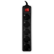Πολύπριζο 5 θέσεων SONORA PSB501 3500W 16A με διακόπτη ON/OFF και καλώδιο 1.5m σε μαύρο χρώμα