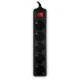 Πολύπριζο 5 θέσεων SONORA PSB501 3500W 16A με διακόπτη ON/OFF και καλώδιο 1.5m σε μαύρο χρώμα